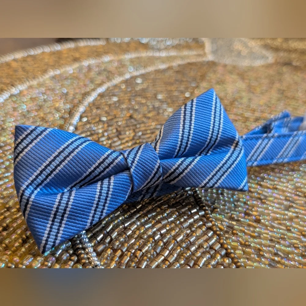 Janie and Jack Blue Striped Bow tie/ Nwt
